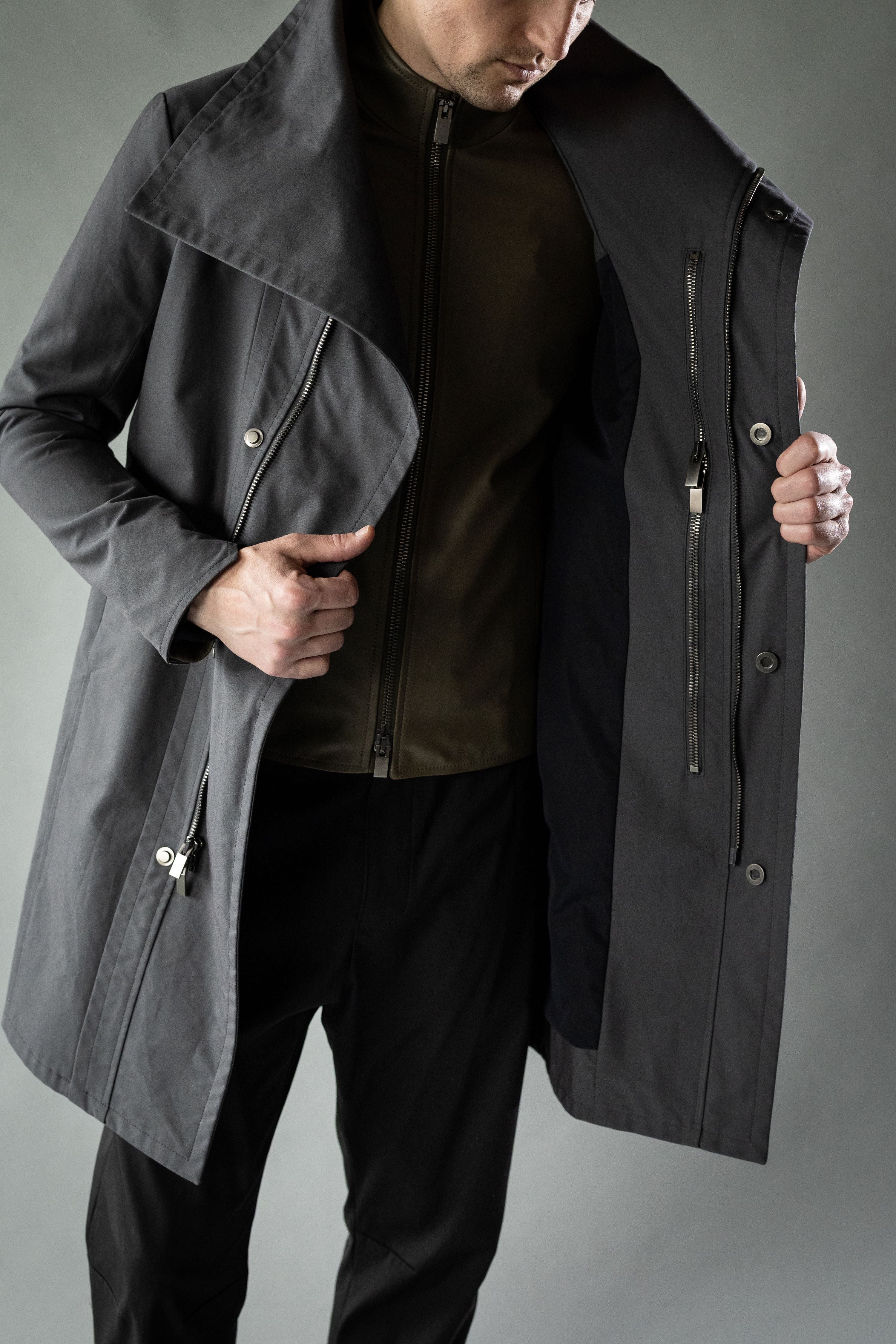 Alloy Grey Ventile Cotton FOUNDATION COAT - Image 10