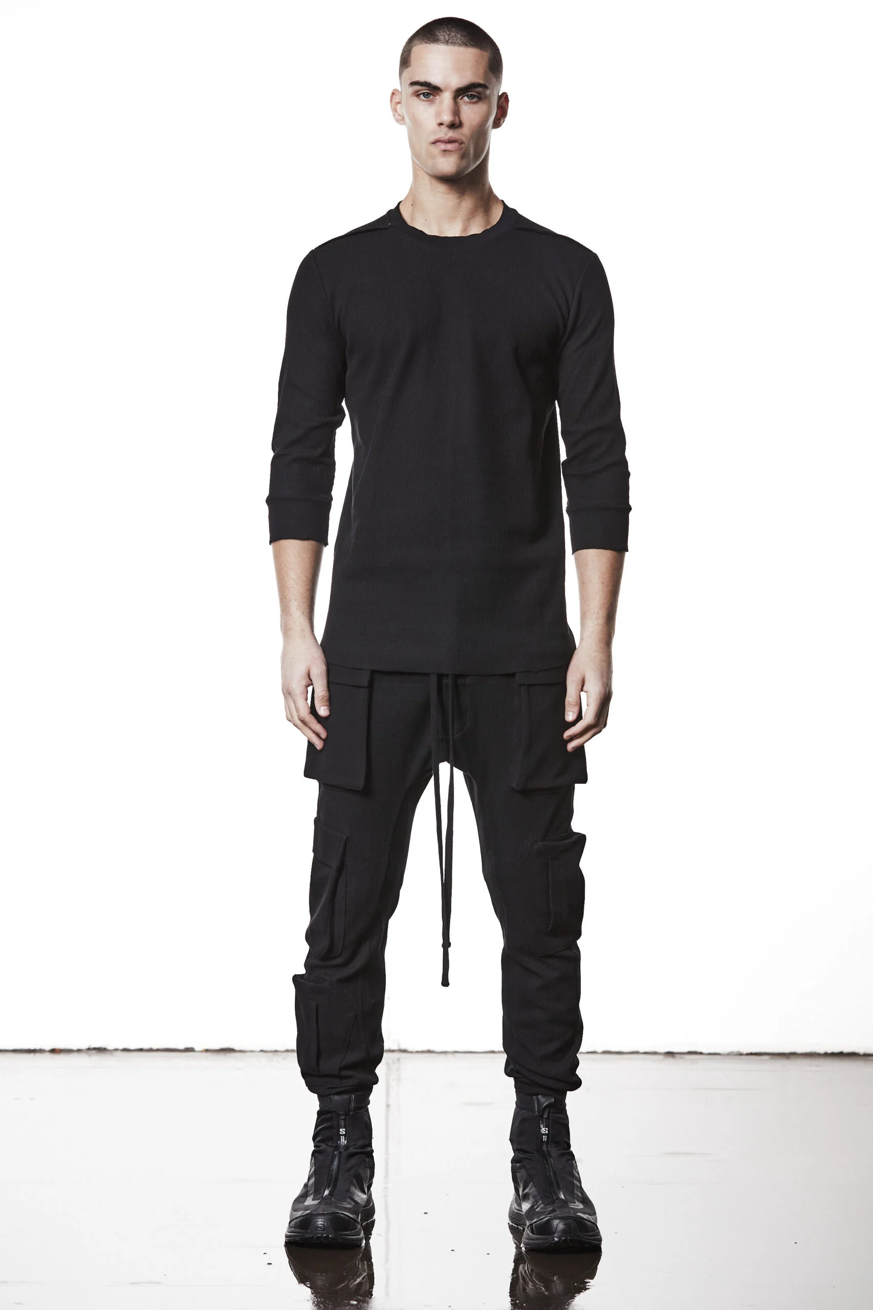 Black 3/4 Sleeve T-shirt MTS 895