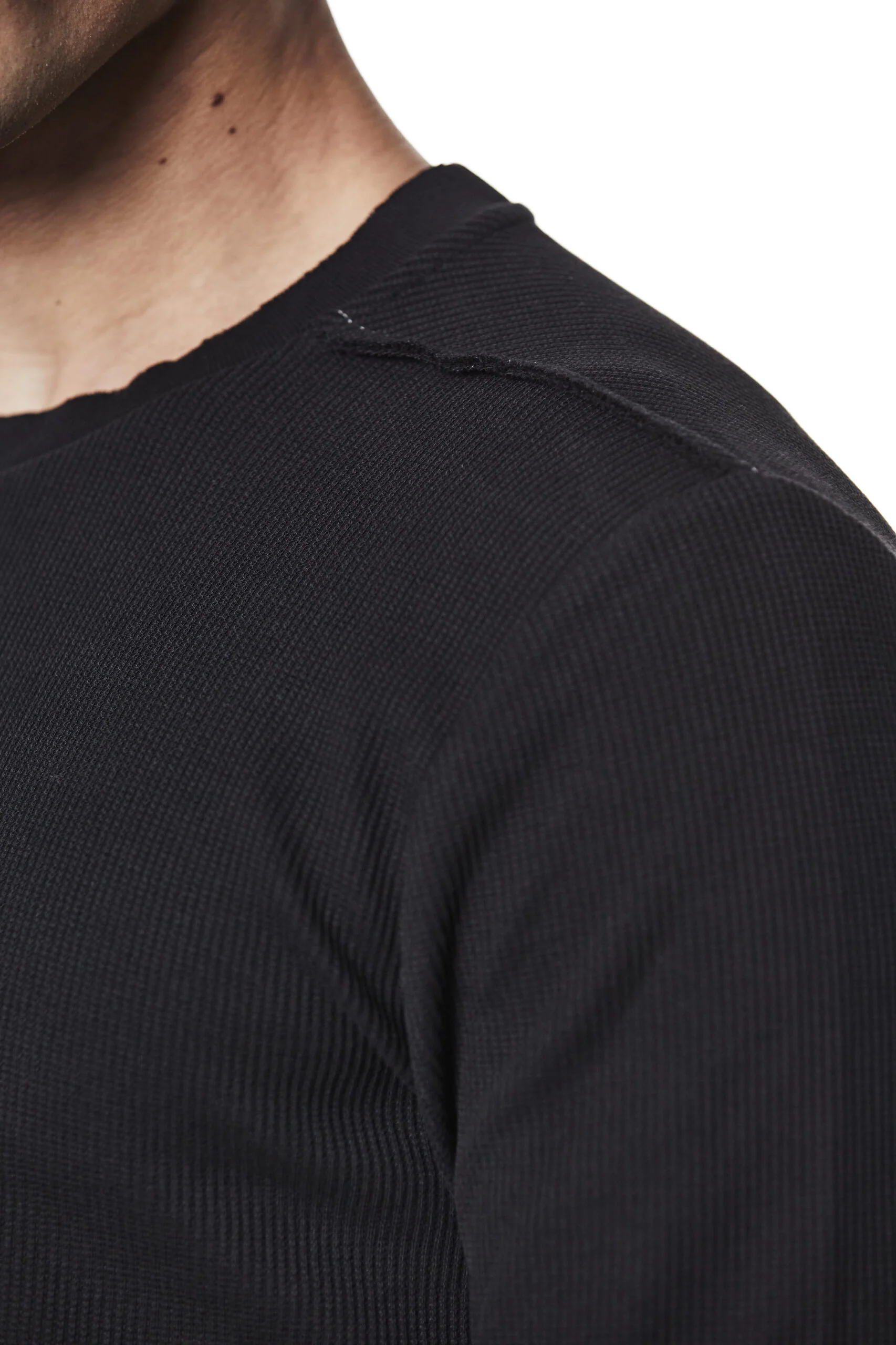 Black 3/4 Sleeve T-shirt MTS 895 - Image 3