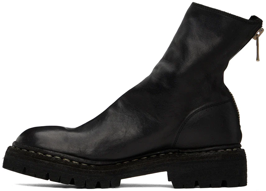 Black Back Zip Boots Vibram 796V - Image 4