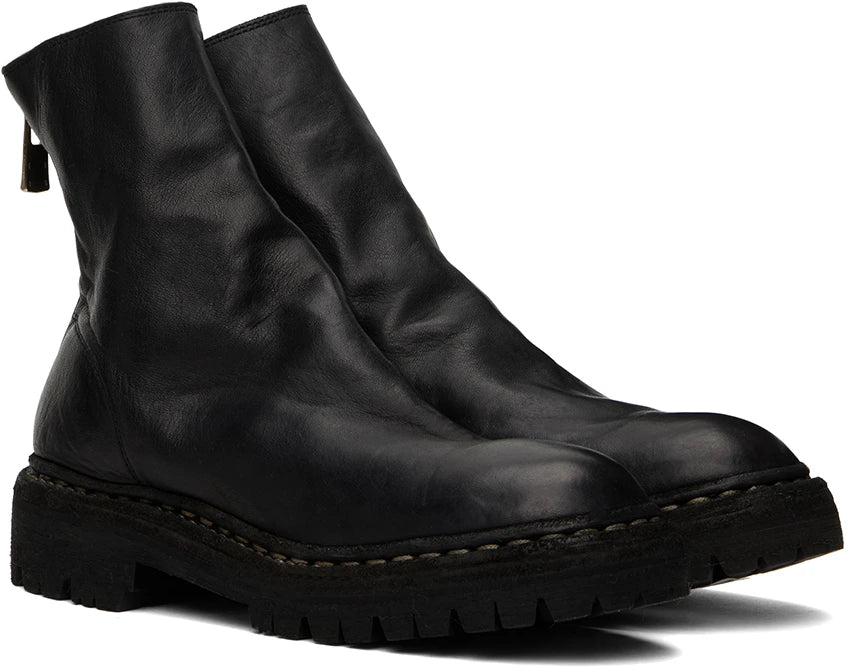Black Back Zip Boots Vibram 796V - Image 5