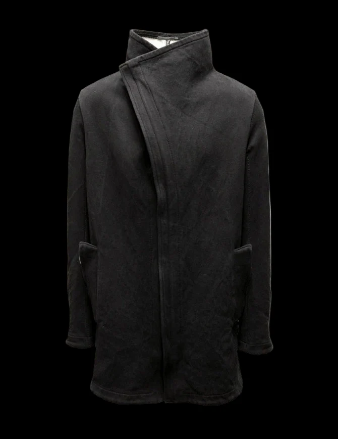 Black Button Down Collar Parka OM/2655-IN KOAT-BW/101 by Carol Christian Poell