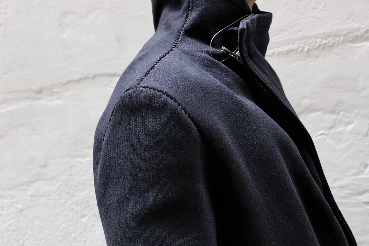 Black Button Down Collar Parka OM/2655-IN KOAT-BW/101 by Carol Christian Poell - Image 3