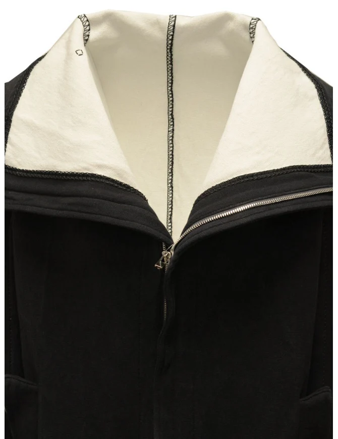 Black Button Down Collar Parka OM/2655-IN KOAT-BW/101 by Carol Christian Poell - Image 4