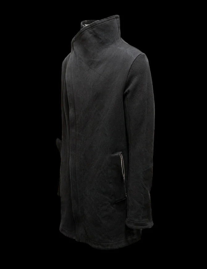 Black Button Down Collar Parka OM/2655-IN KOAT-BW/101 by Carol Christian Poell - Image 5