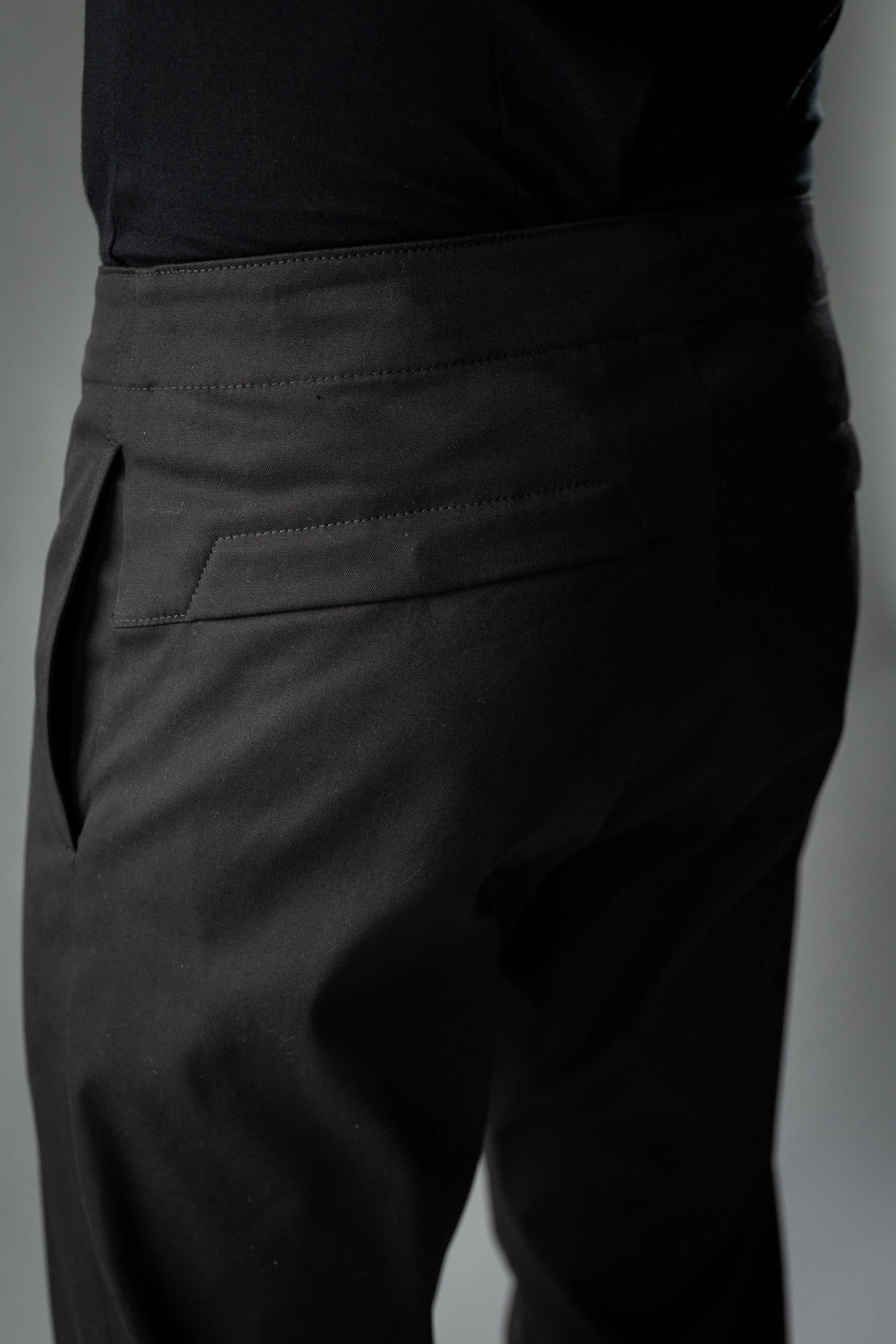 Black Cotton Twill Stretch STAPLE Pant - Image 4