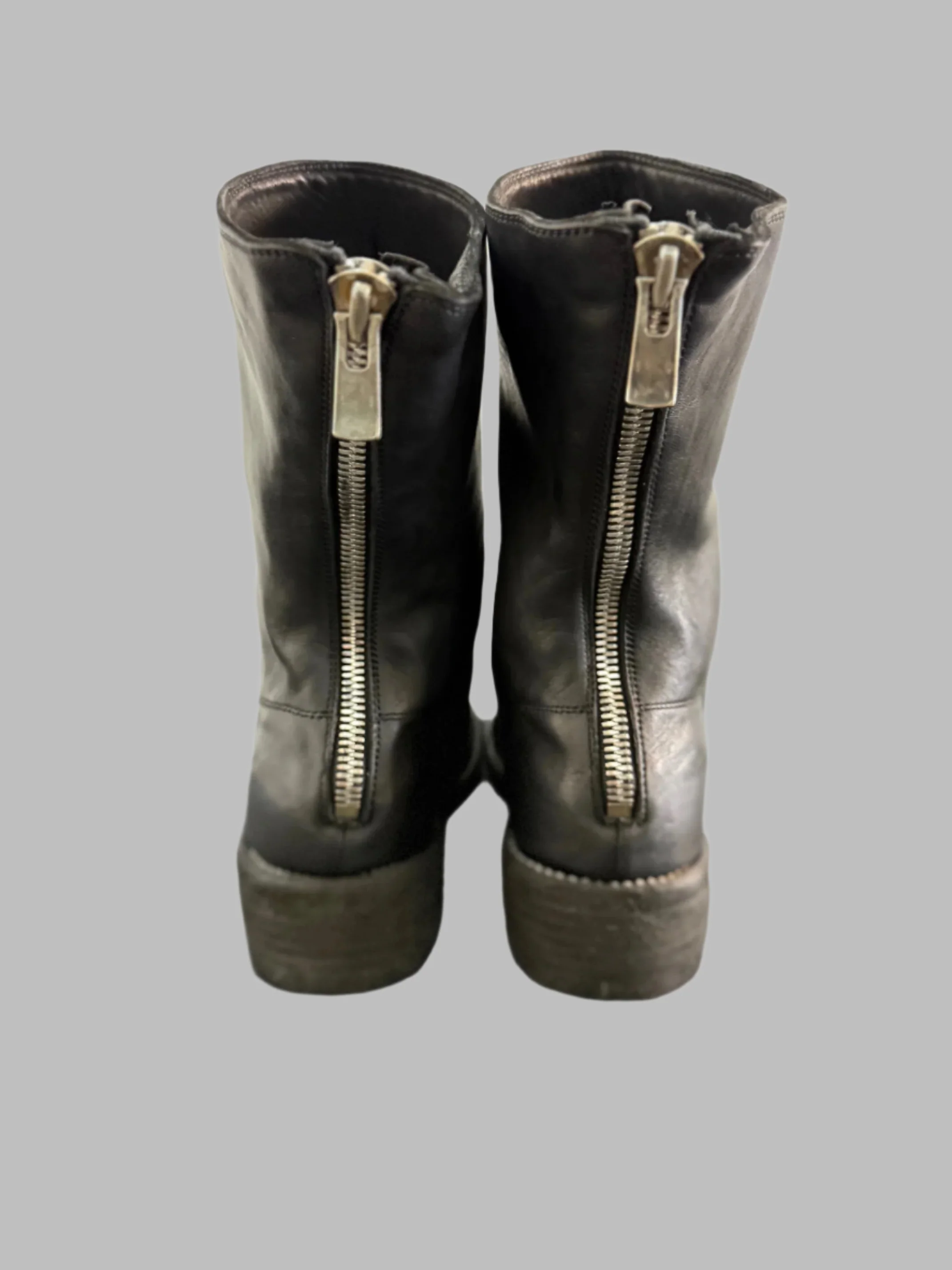 Black Double Heel Back Zip Boots Comfort 788X - Image 4