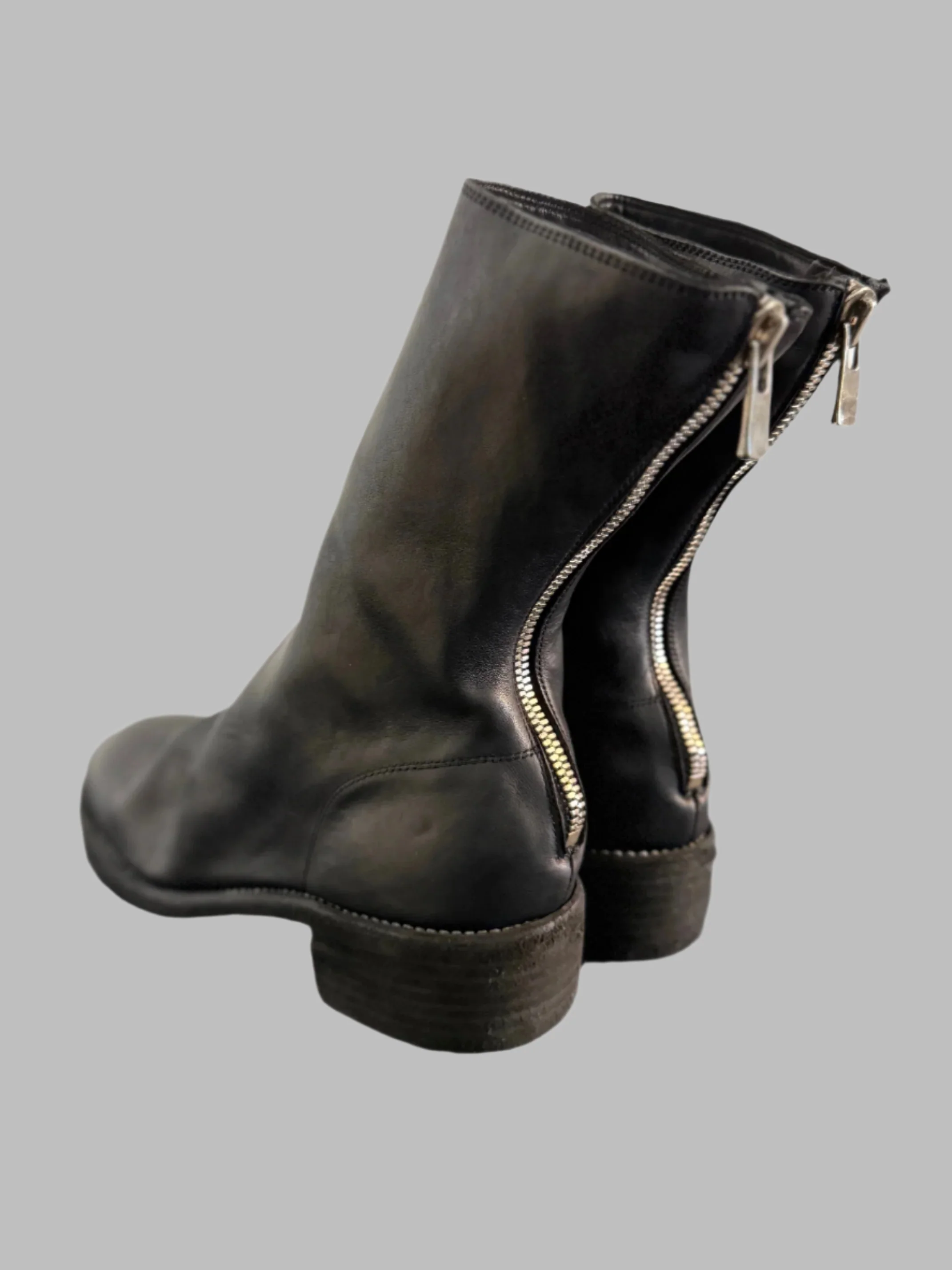 Black Double Heel Back Zip Boots Comfort 788X - Image 5