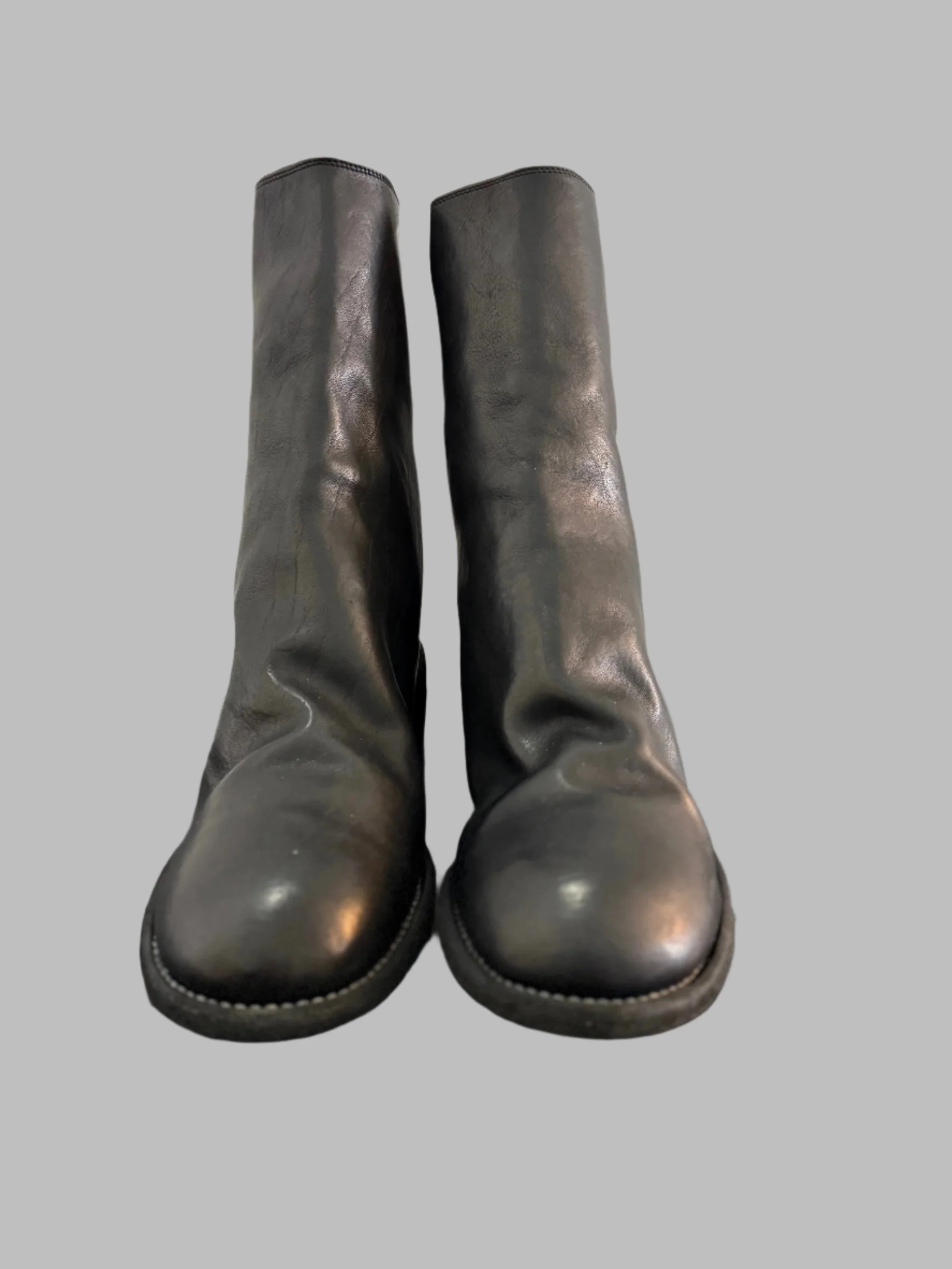 Black Double Heel Back Zip Boots Comfort 788X - Image 8