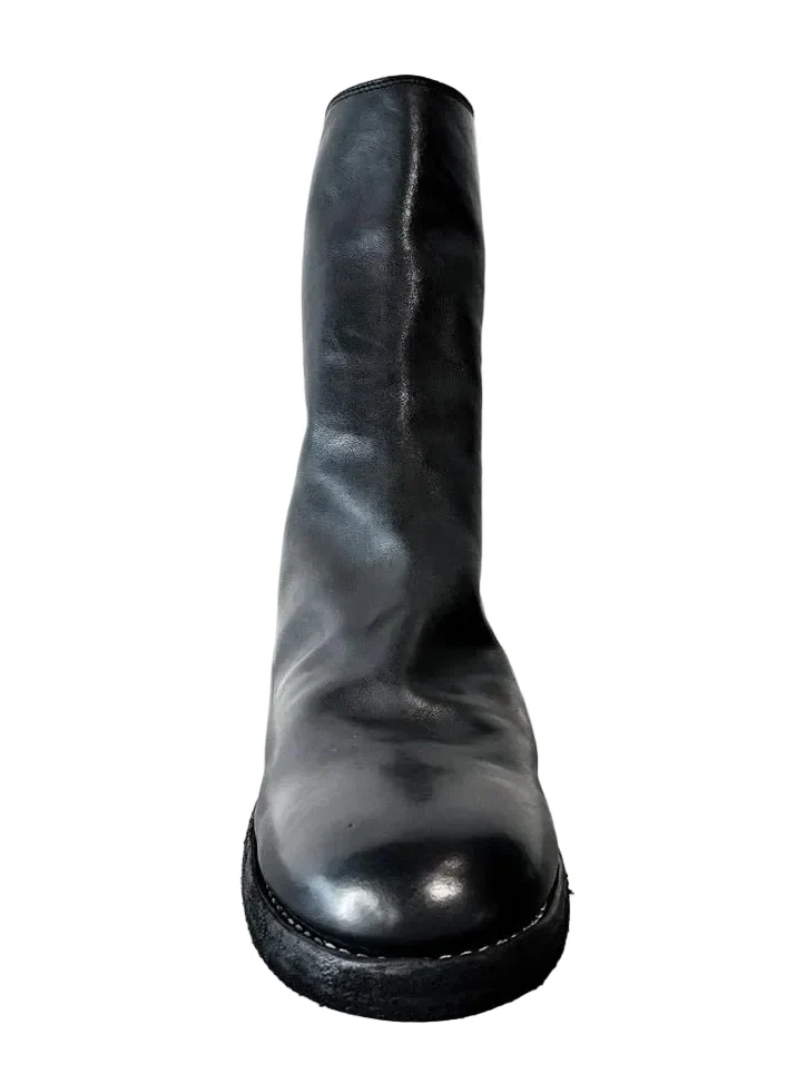 Black Double Soles Back Zip Boots Comfort 788ZX - Image 3