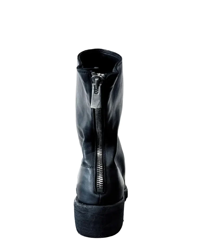 Black Double Soles Back Zip Boots Comfort 788ZX - Image 6
