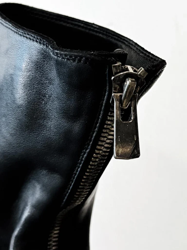 Black Double Soles Back Zip Boots Comfort 788ZX - Image 7