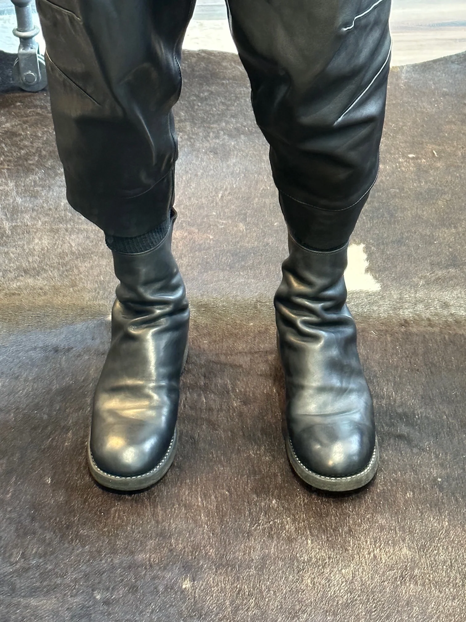 Black Double Soles Back Zip Boots Comfort 796ZX - Image 9