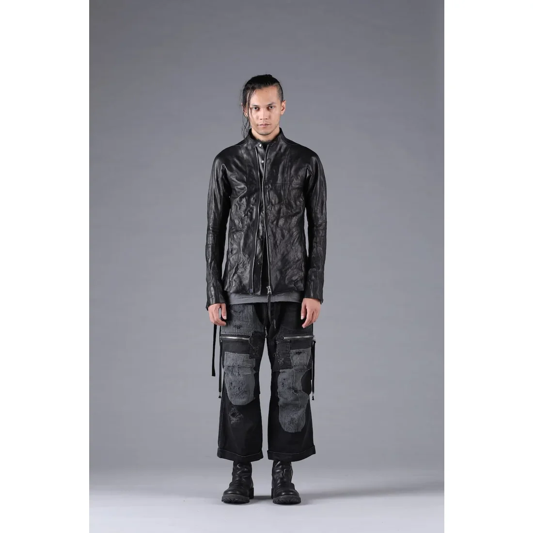 Black Horse Leather Bonding Leather Shirt Jacket - Image 11
