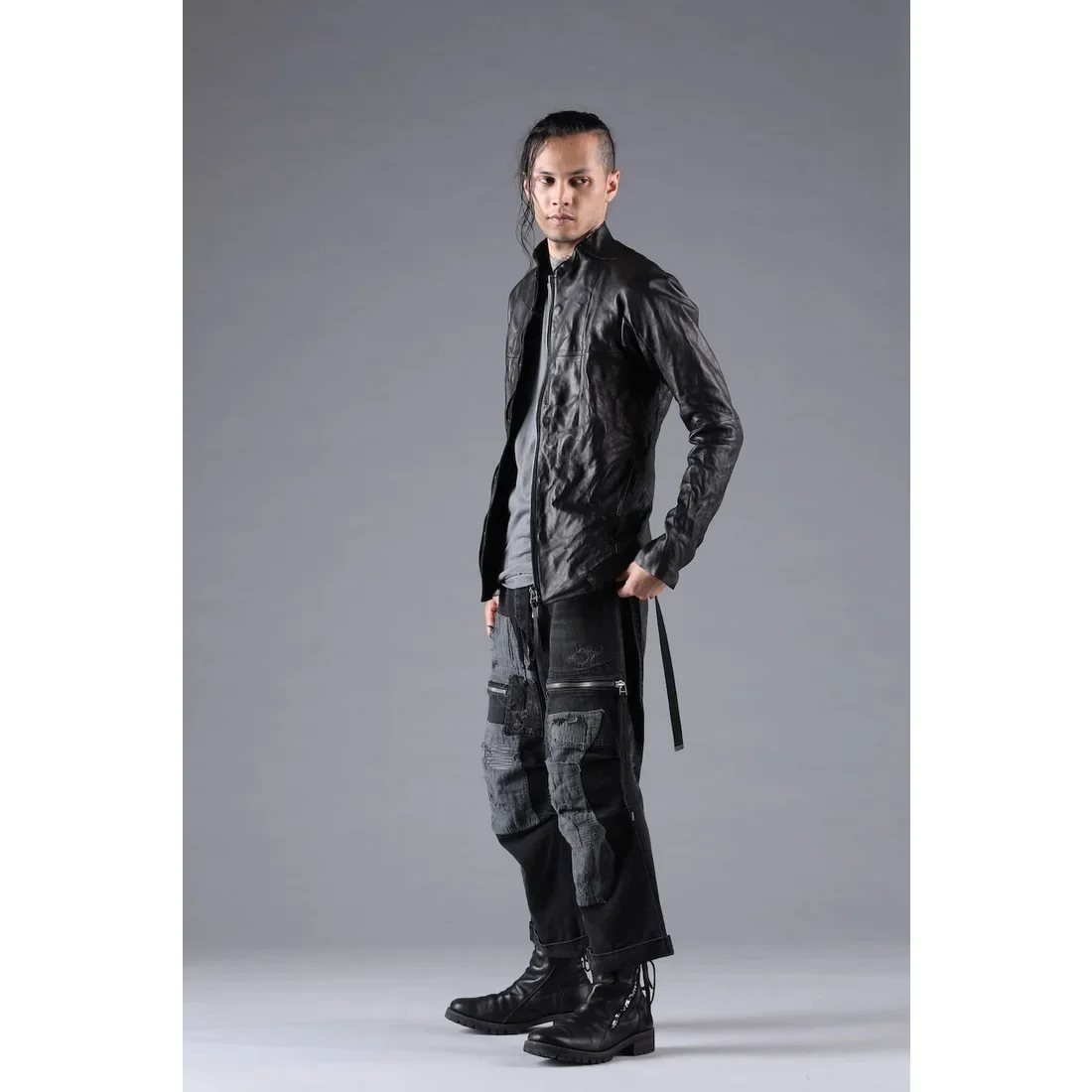 Black Horse Leather Bonding Leather Shirt Jacket - Image 12