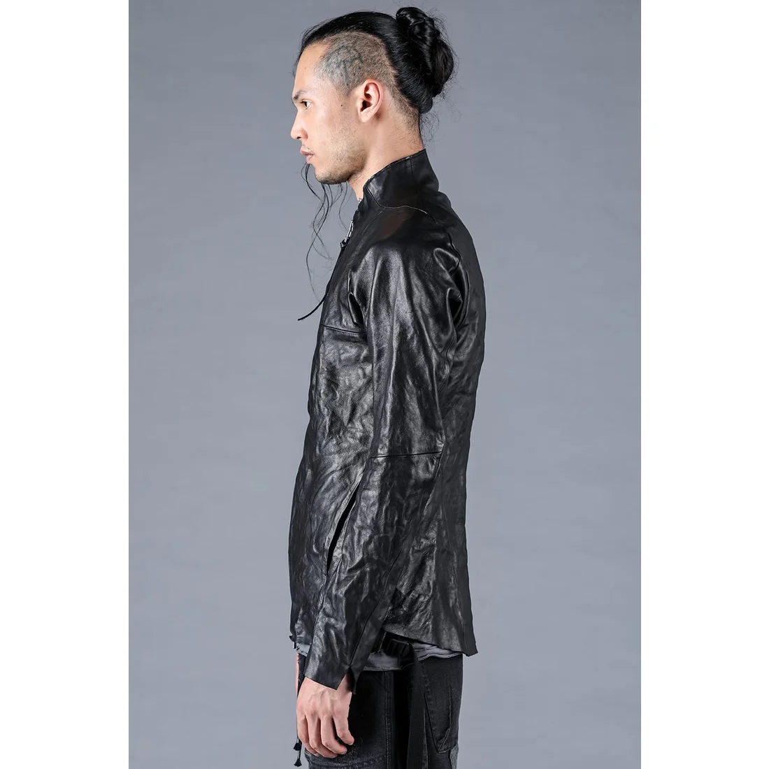 Black Horse Leather Bonding Leather Shirt Jacket - Image 4