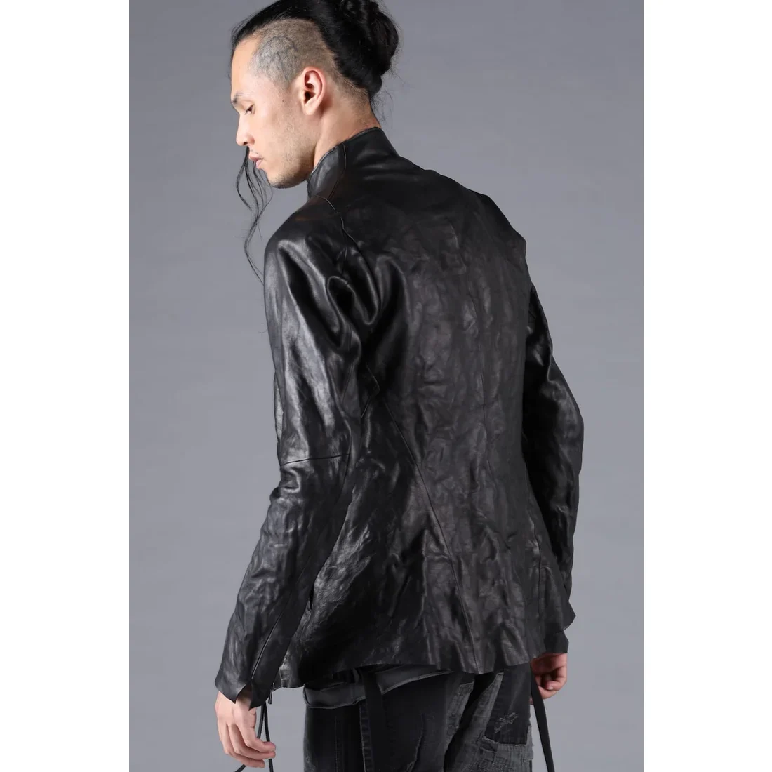 Black Horse Leather Bonding Leather Shirt Jacket - Image 8