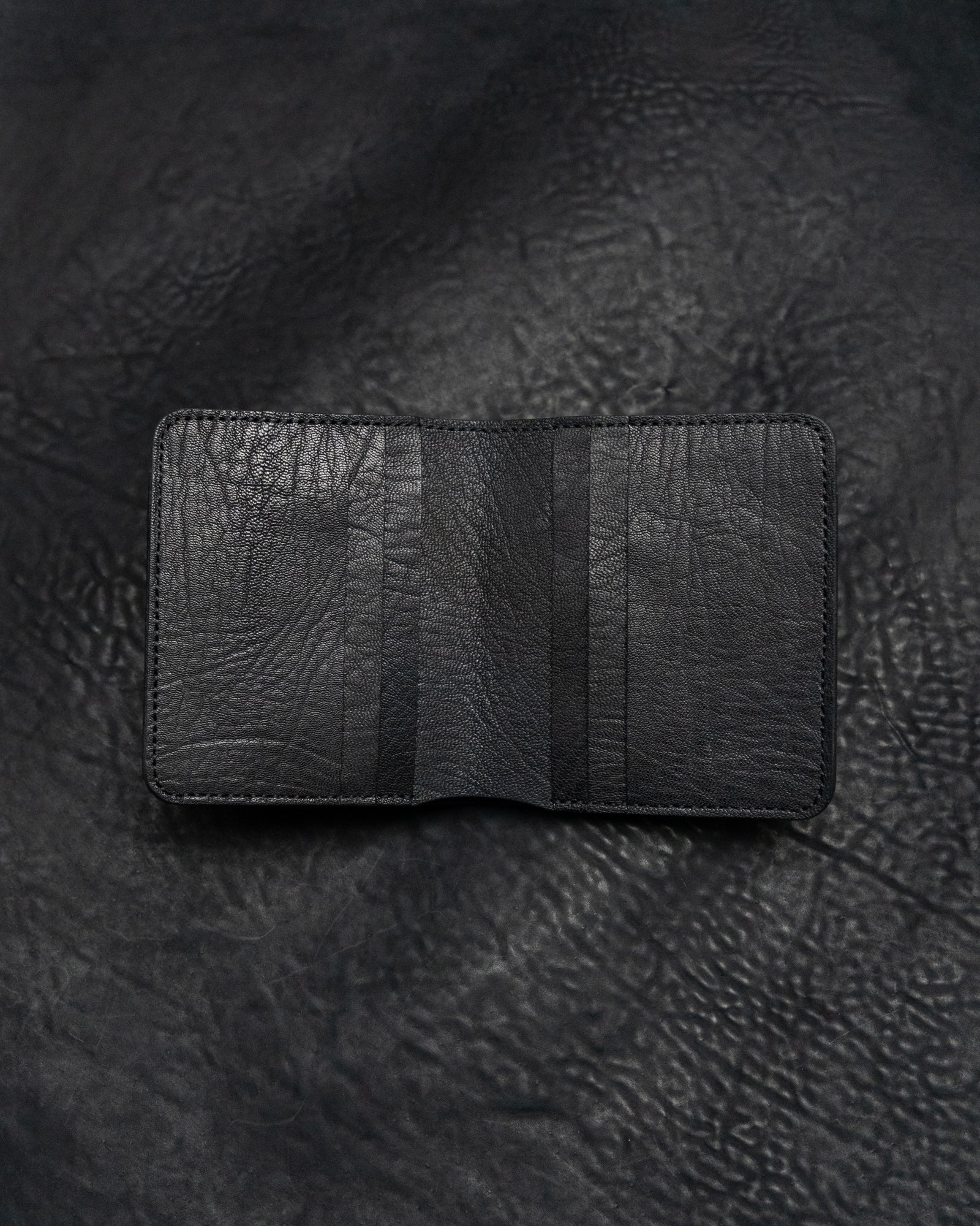 Black Horse Leather Double Bifold Wallet - Image 3