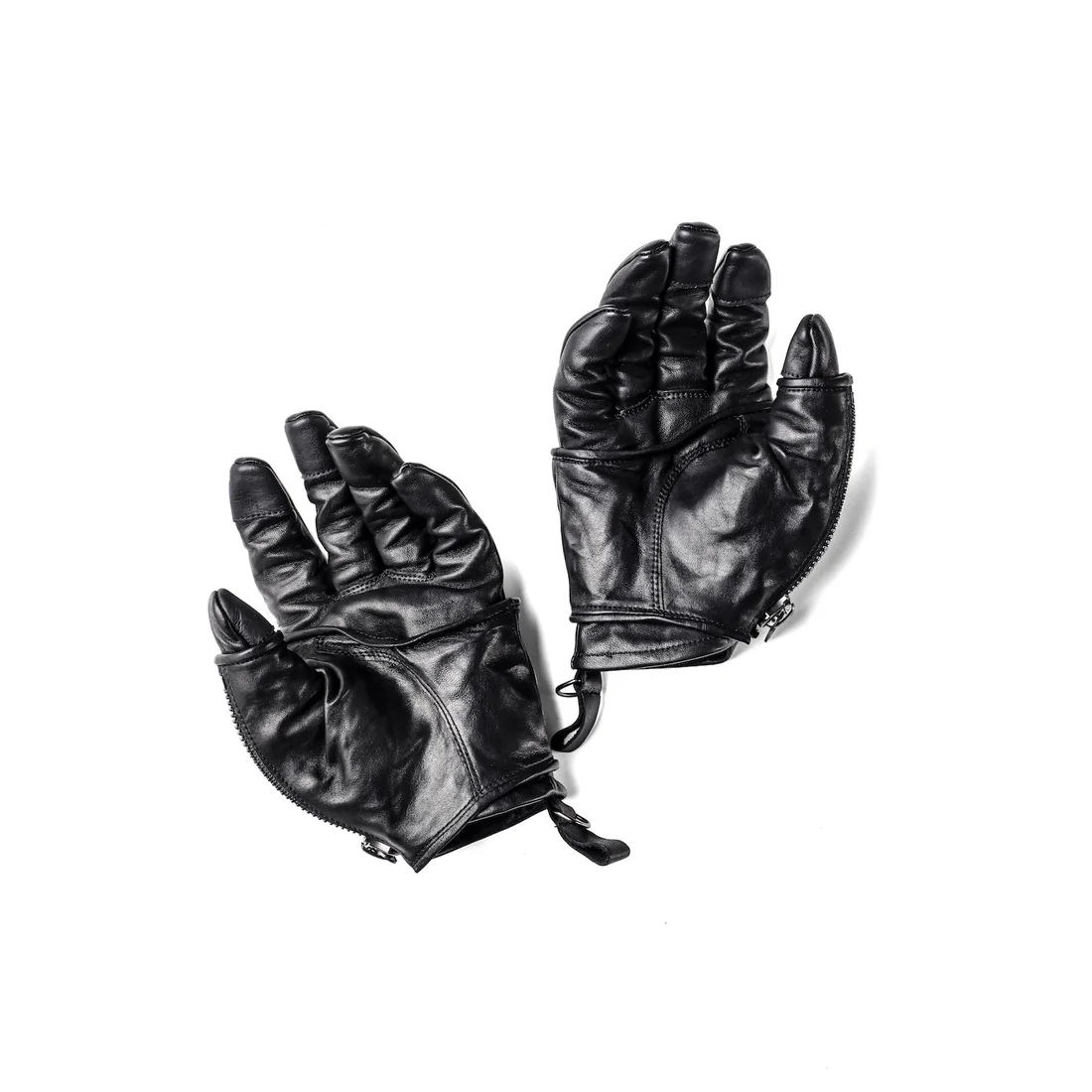 Black Horse Leather Layered Gloves - Image 3