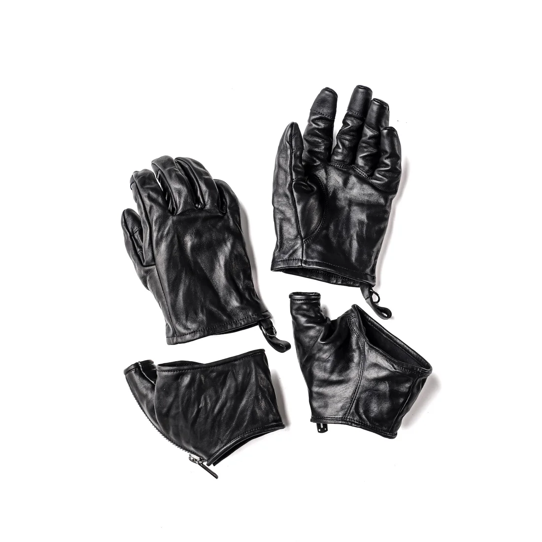 Black Horse Leather Layered Gloves - Image 6