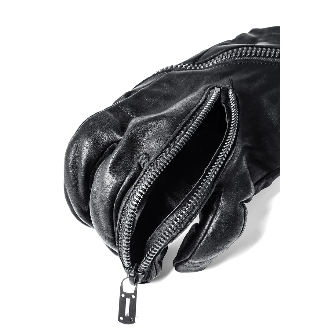 Black Horse Leather Twist W-Zip Gloves - Image 11