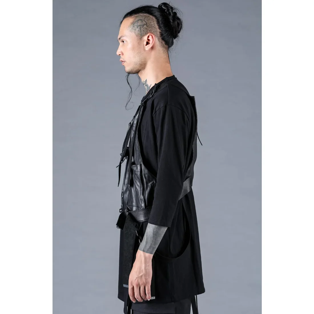 Black Horse Leather Vest Bag - Image 3