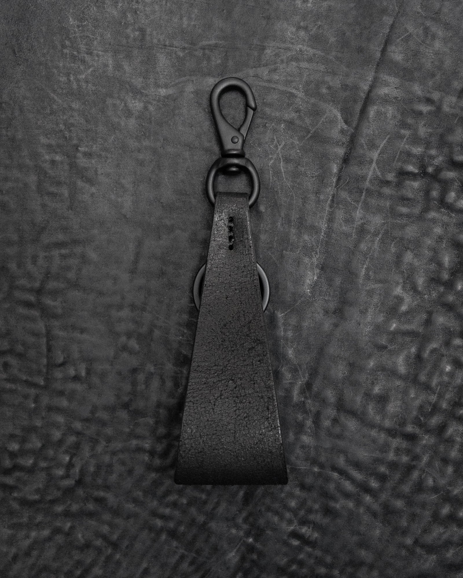 Black Horsehide Triada Keychain - Image 3