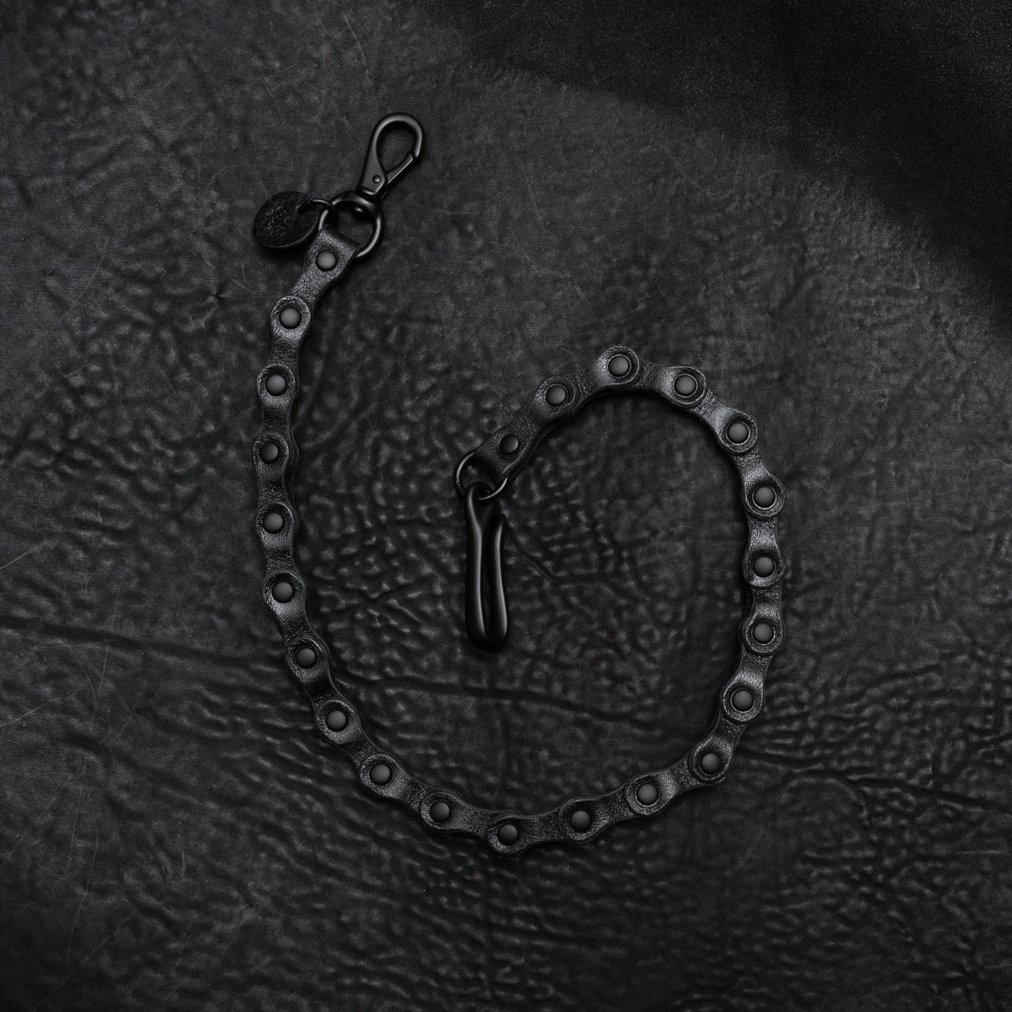 Black Horween Horsehide Leather Bike Chain