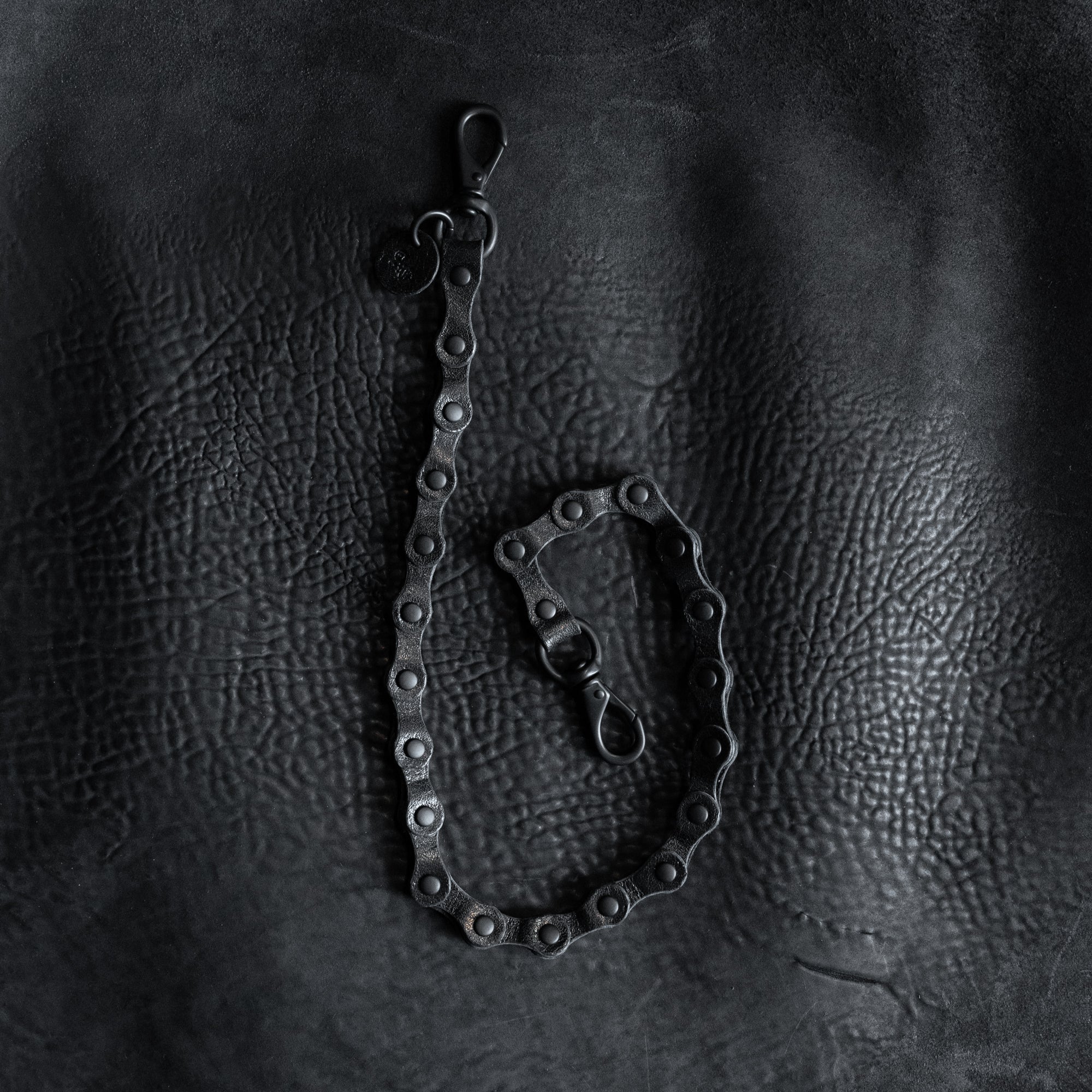 Black Horween Horsehide Leather Bike Chain - Image 7