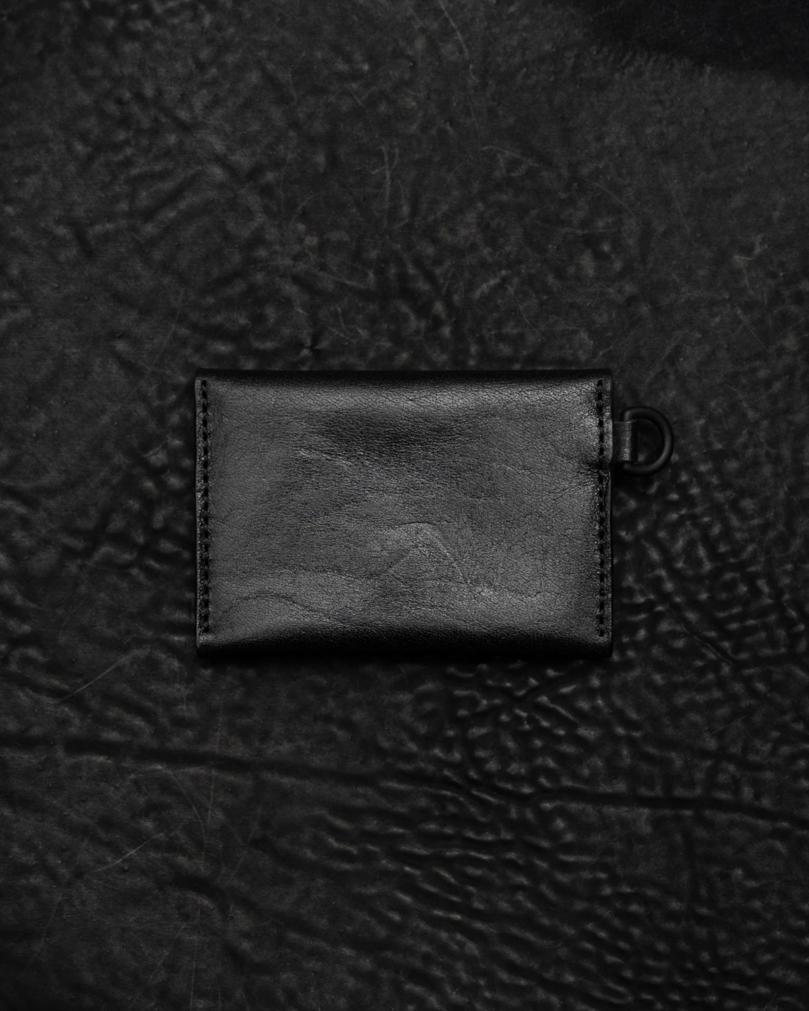 Black Horween Horsehide Snap Card Case Origen 2 - Image 4