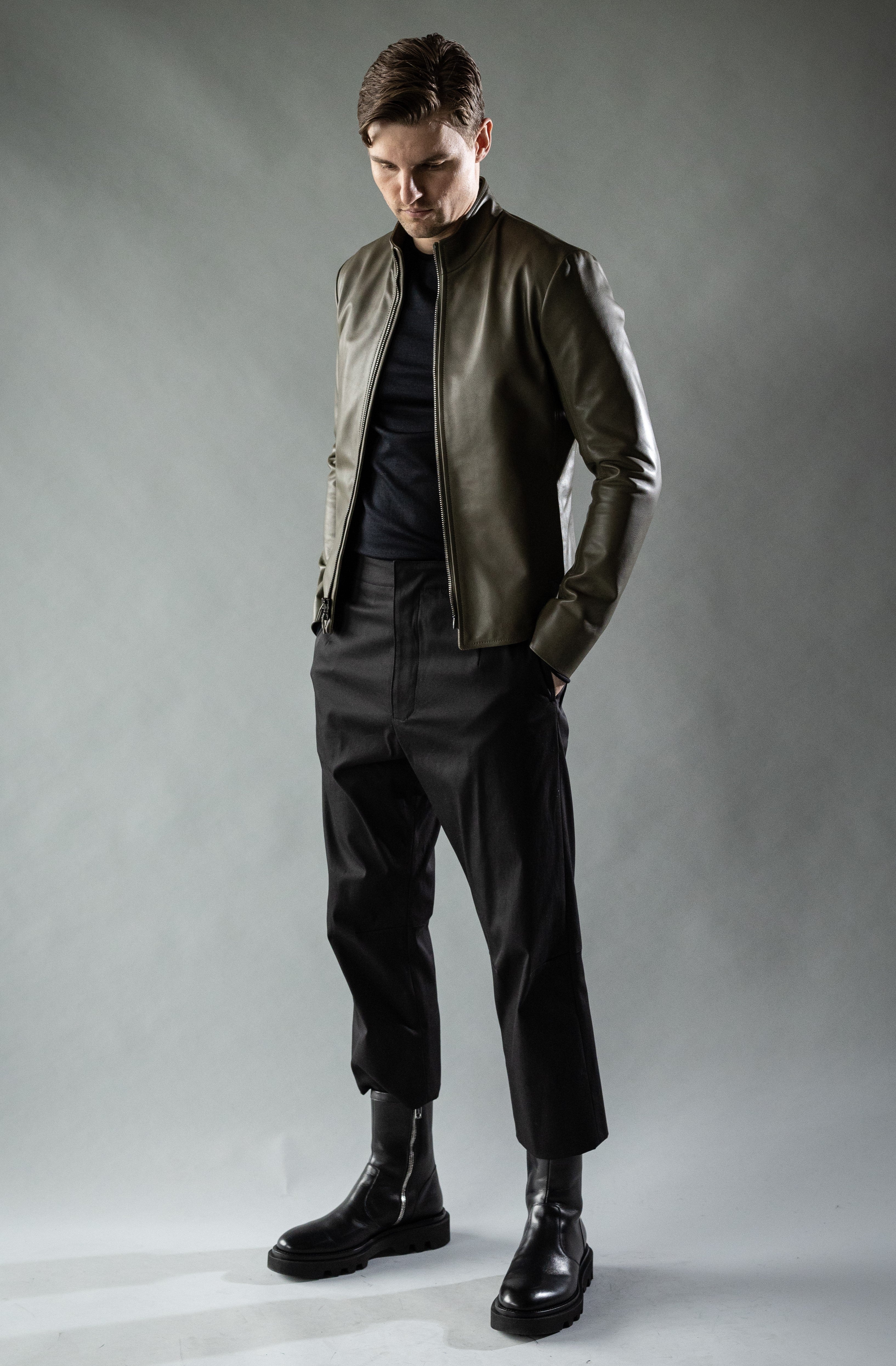 Black Japanese Stretch Cotton HELIX PANT - Image 3
