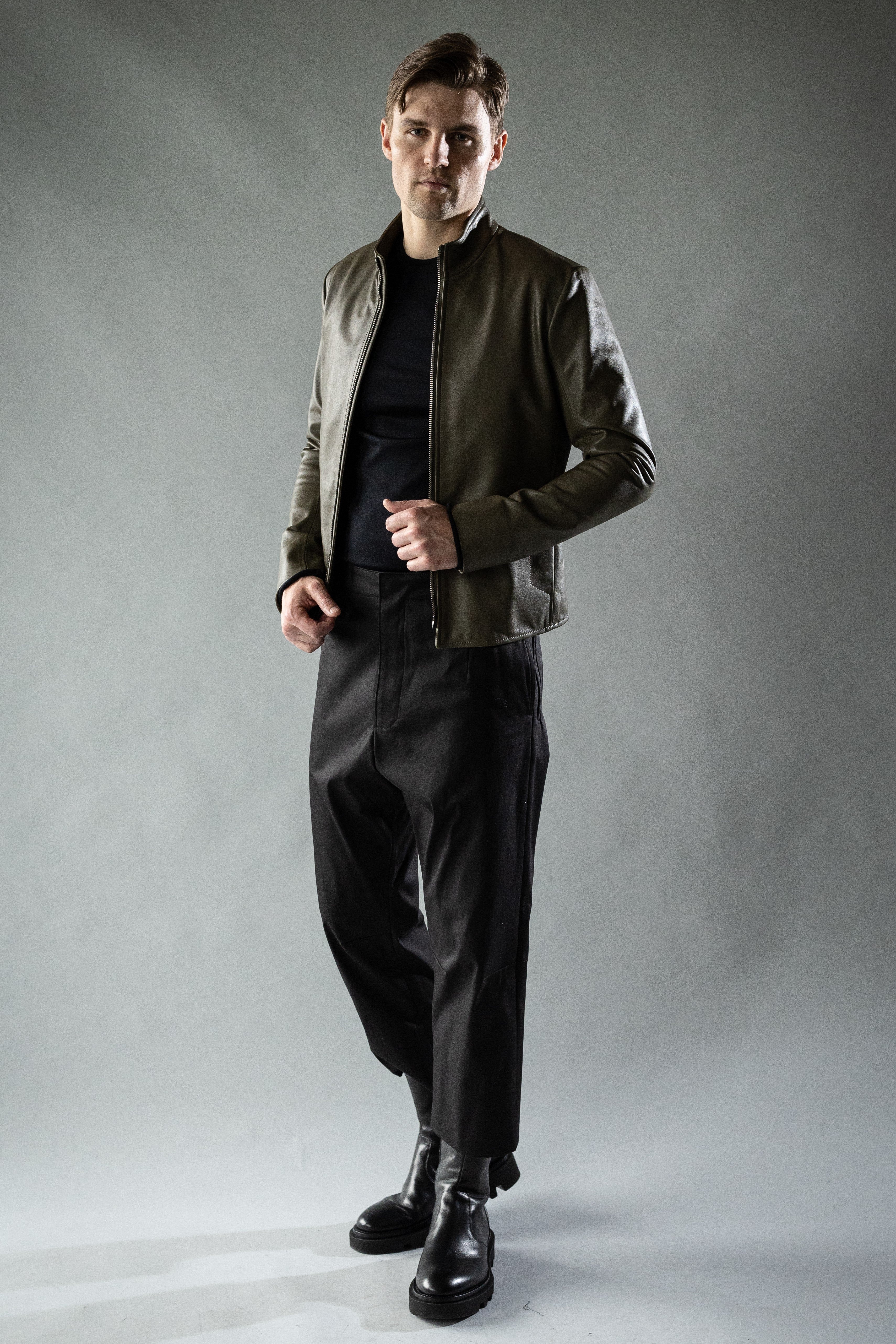 Black Japanese Stretch Cotton HELIX PANT - Image 4