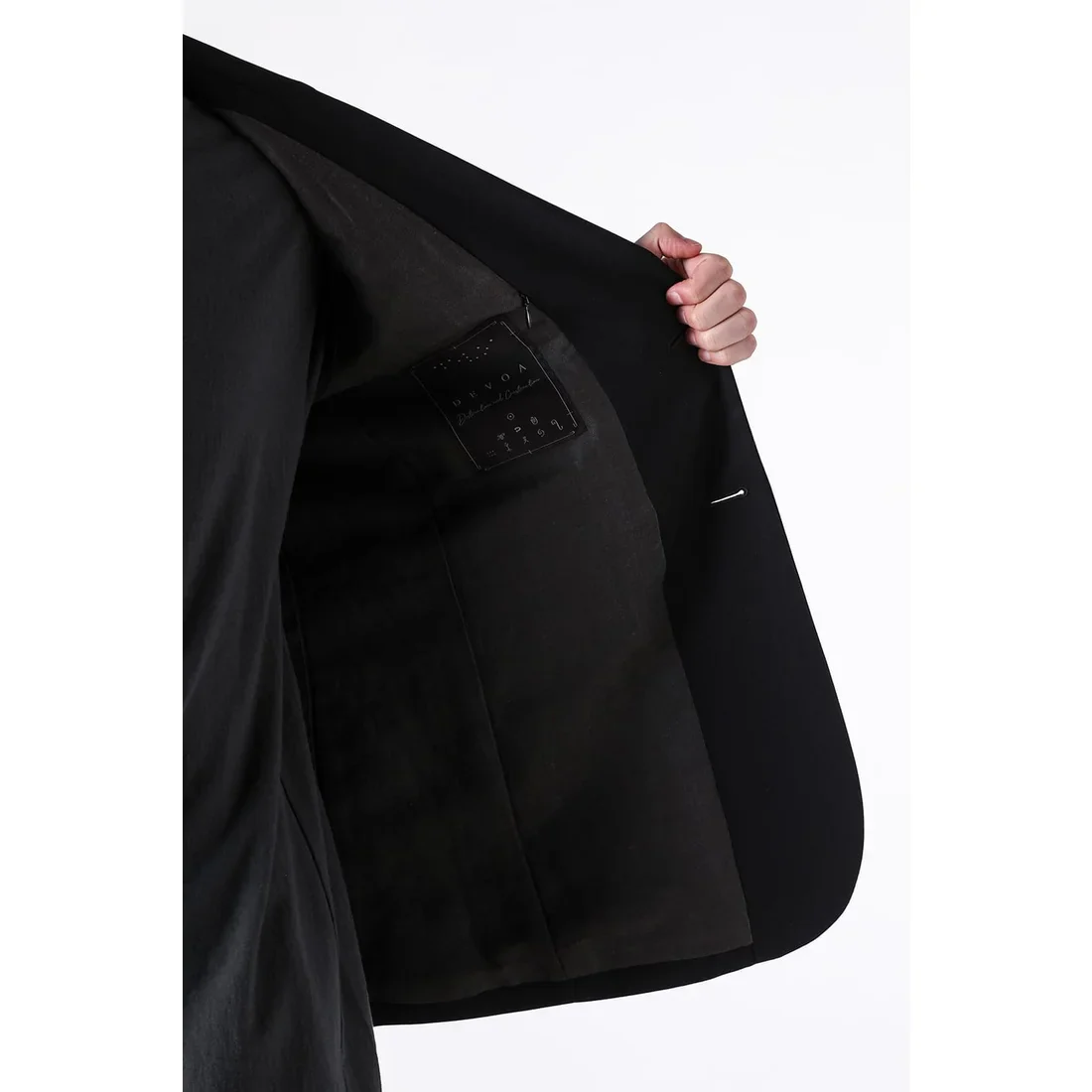 Black Japanese Wool Gabardine 2 Button Soft Blazer - Image 21