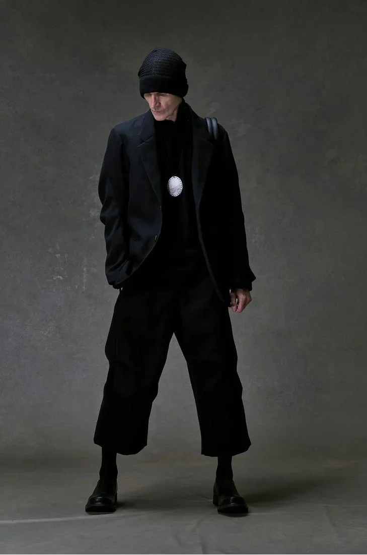 Black Japanese Wool Gabardine 2 Button Soft Blazer - Image 4