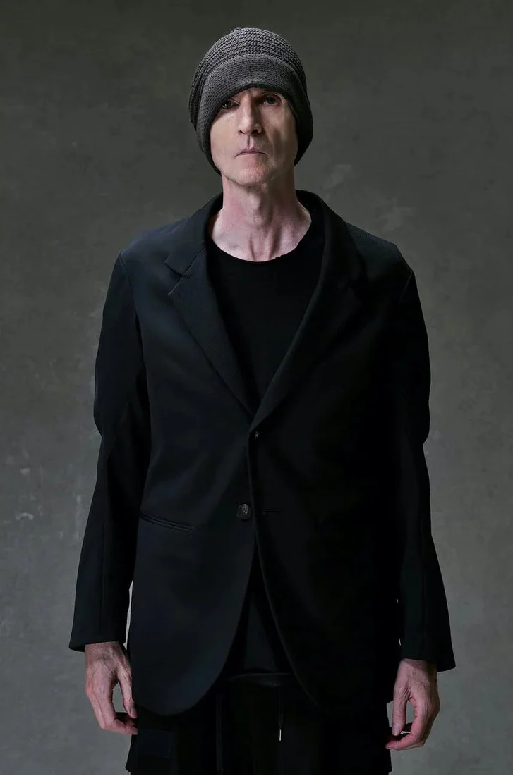 Black Japanese Wool Gabardine 2 Button Soft Blazer - Image 7