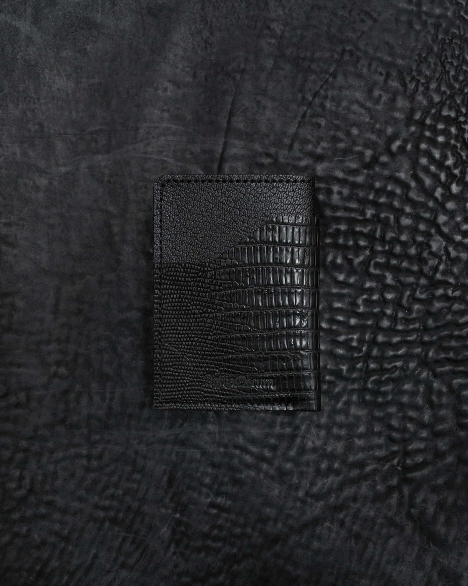 Black Lizard + Goat Angulo Card Case - Image 2