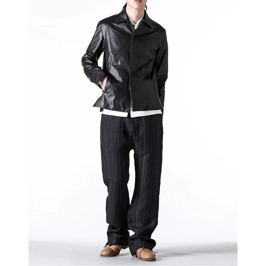 Black Luster Soft Steer Leather Shirt Jacket - Image 11