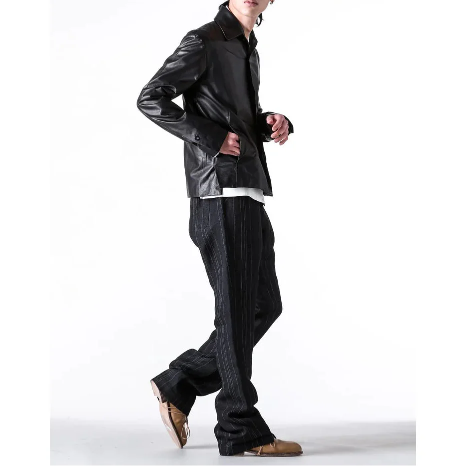 Black Luster Soft Steer Leather Shirt Jacket - Image 12