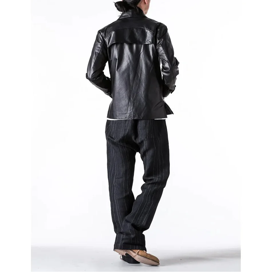 Black Luster Soft Steer Leather Shirt Jacket - Image 13