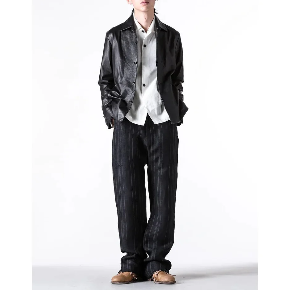 Black Luster Soft Steer Leather Shirt Jacket - Image 14
