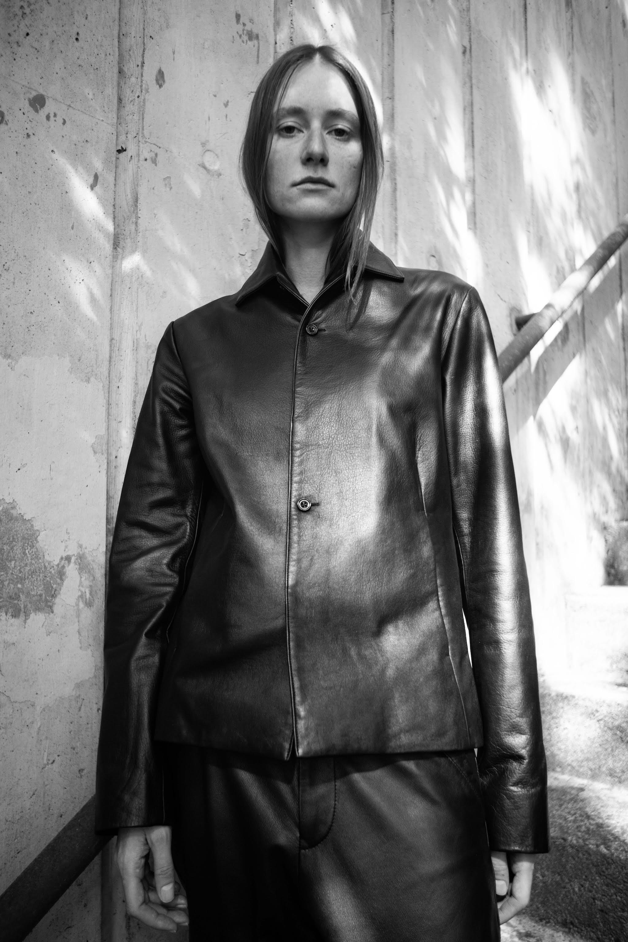 Black Luster Soft Steer Leather Shirt Jacket - Image 25
