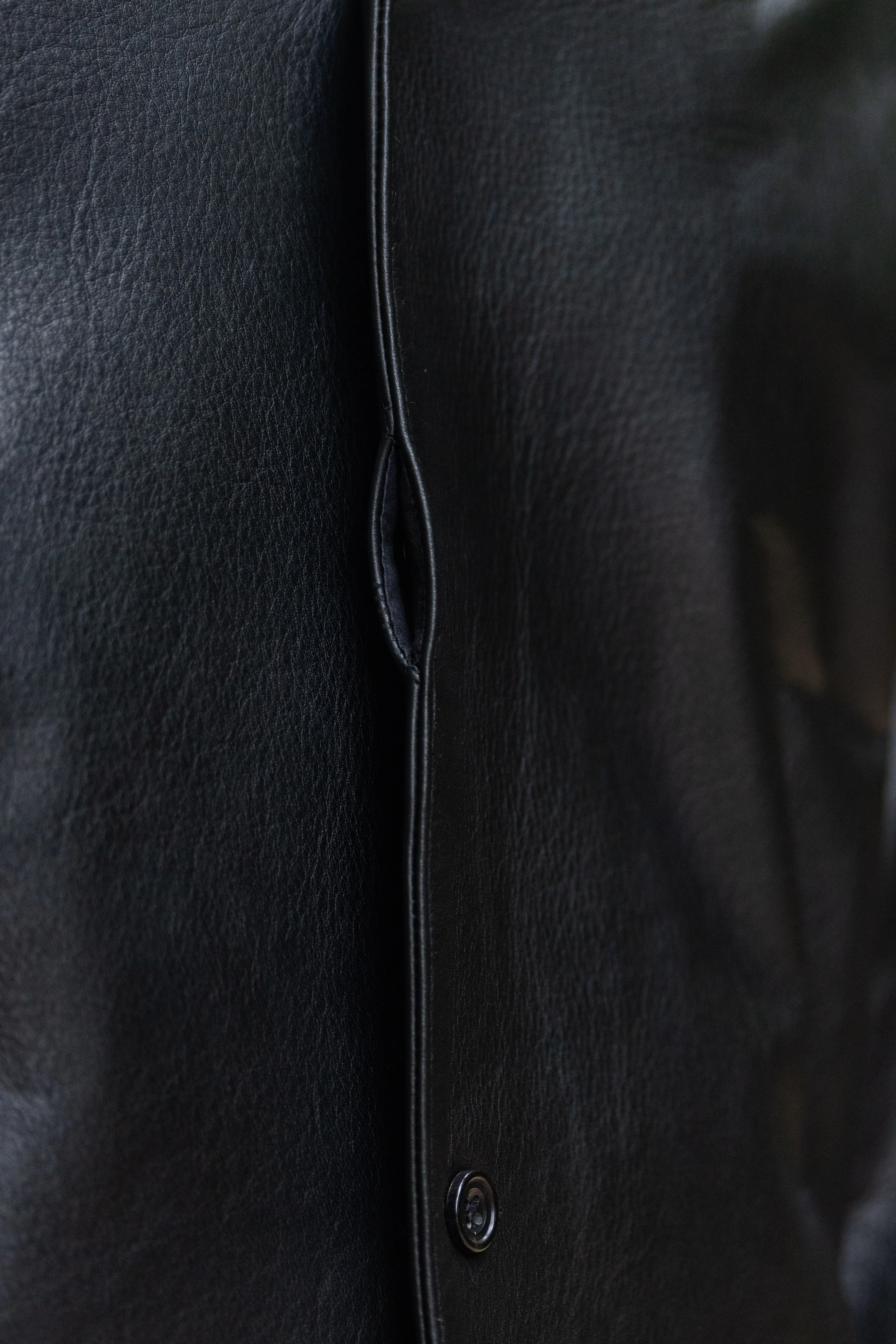 Black Luster Soft Steer Leather Shirt Jacket - Image 7