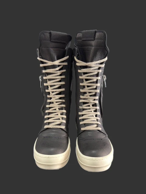 Black + Milk Cargo Basket Sneaker Boots by Rick Owens - Image 2