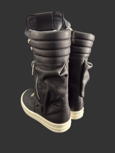 Black + Milk Cargo Basket Sneaker Boots by Rick Owens - Image 5