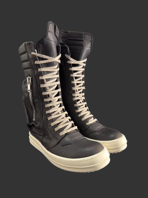 Black + Milk Cargo Basket Sneaker Boots by Rick Owens - Image 8