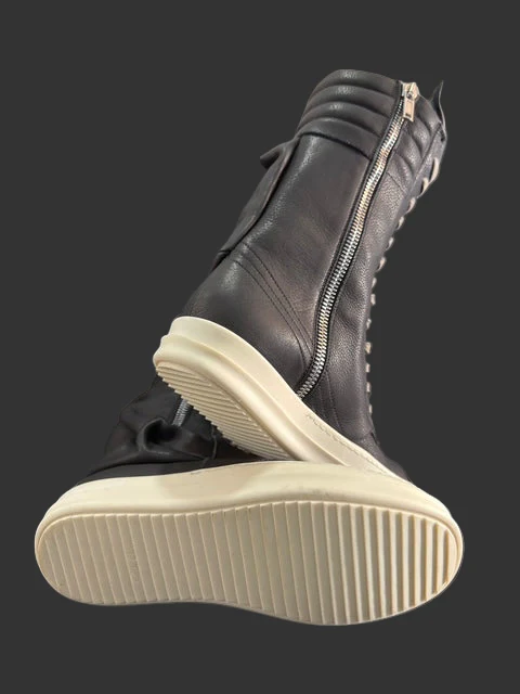 Black + Milk Cargo Basket Sneaker Boots by Rick Owens - Image 9