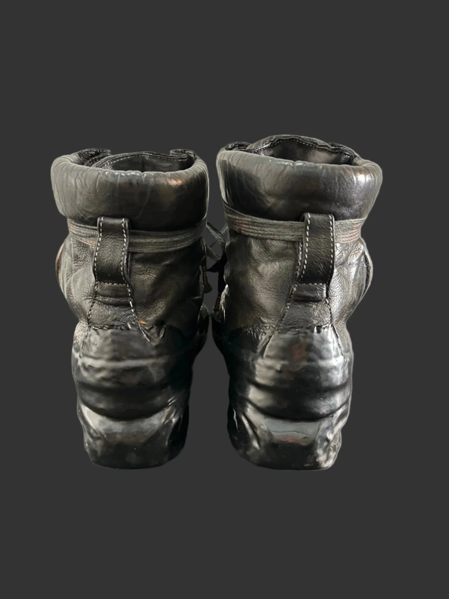 Black One Piece U-Sole Prosthetic Drip Sneakers by Carol Christian Poell - Image 10