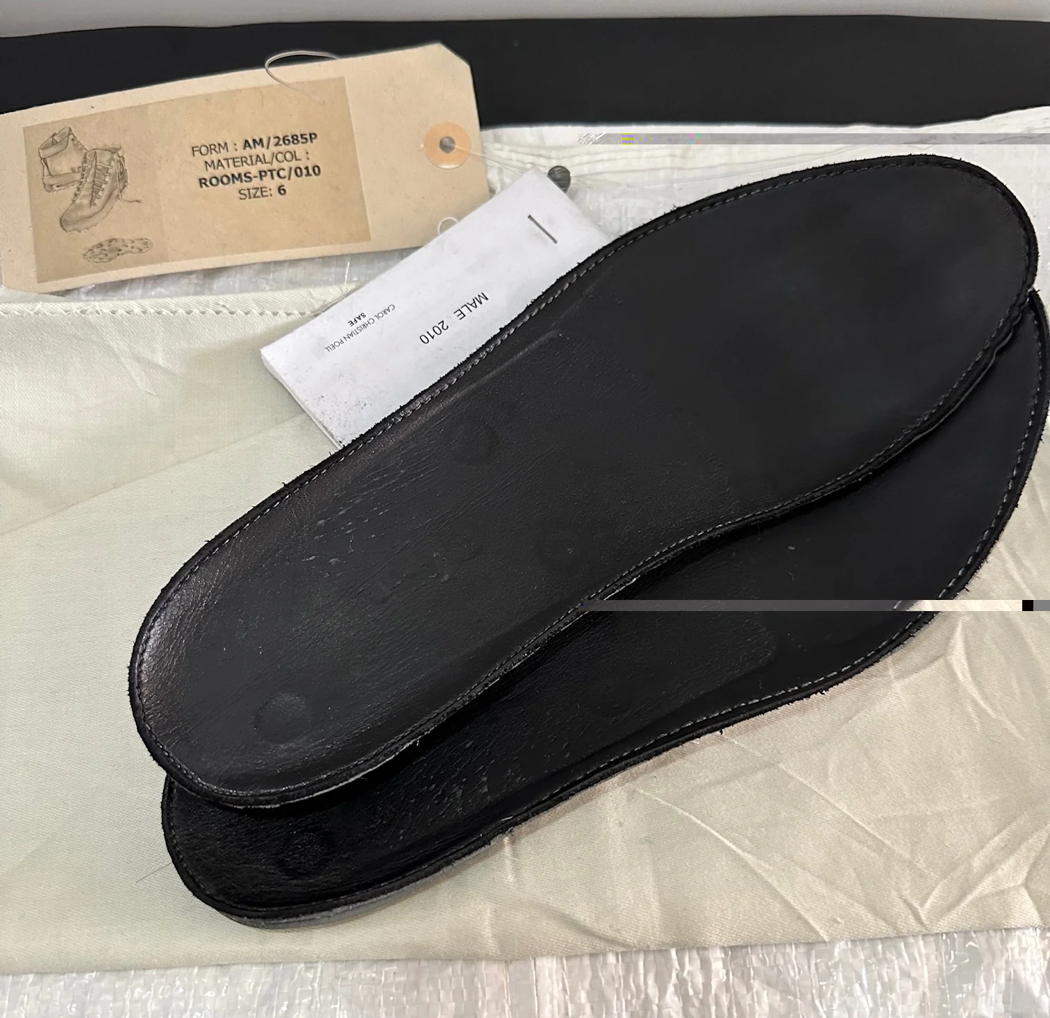 Black One Piece U-Sole Prosthetic Drip Sneakers by Carol Christian Poell - Image 12
