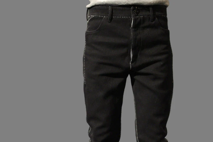 Black OVERLOCK ONE-PIECE DEAD END JEANS JM2625-IN  KIT-BW 101 by Carol Christian Poell - Image 5