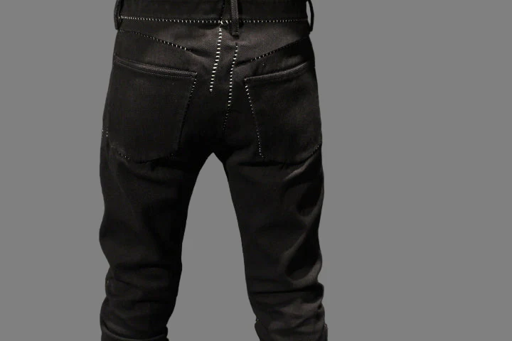 Black OVERLOCK ONE-PIECE DEAD END JEANS JM2625-IN  KIT-BW 101 by Carol Christian Poell - Image 6